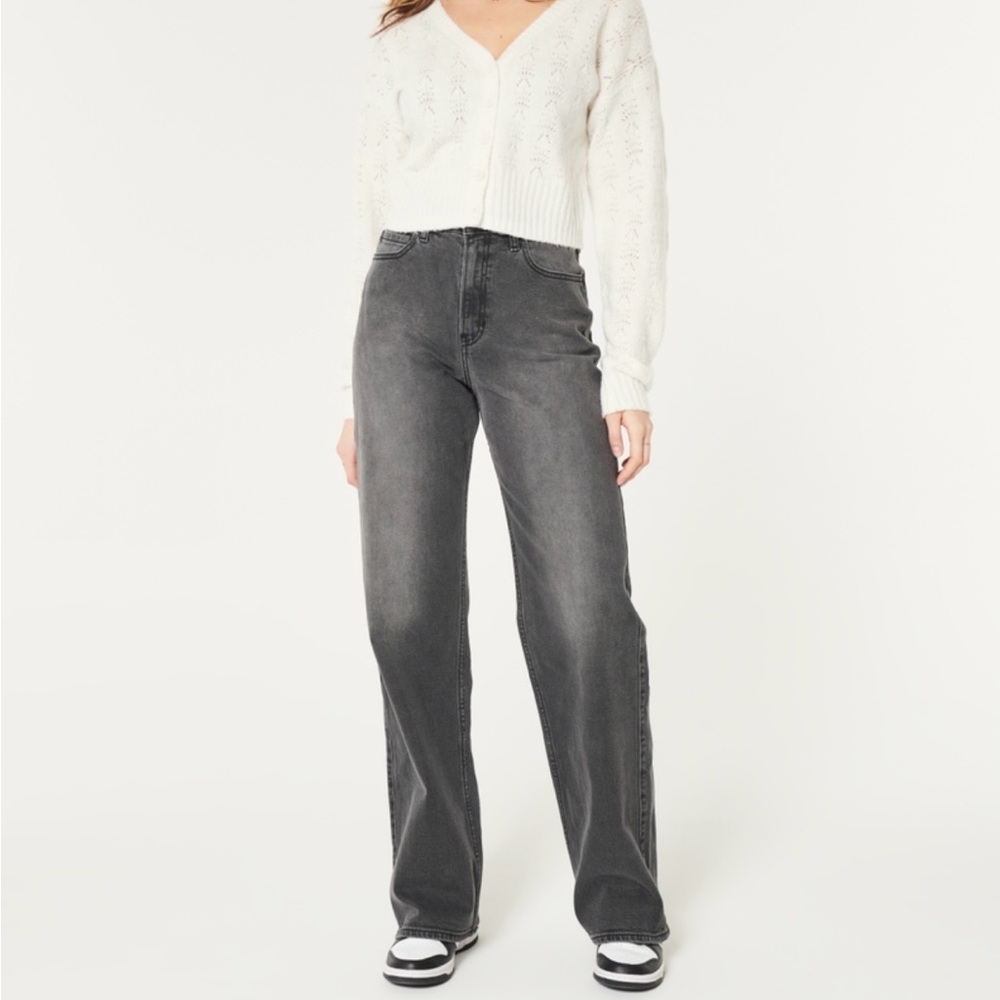 Hollister Dark Gray High-Rise Jeans